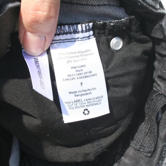 DEEP BLACK DENIM JEANS Boys 7 STRETCH SLIM CUT PANTS POCKETS COMFY ADJUSTABLE - Picture 9 of 15